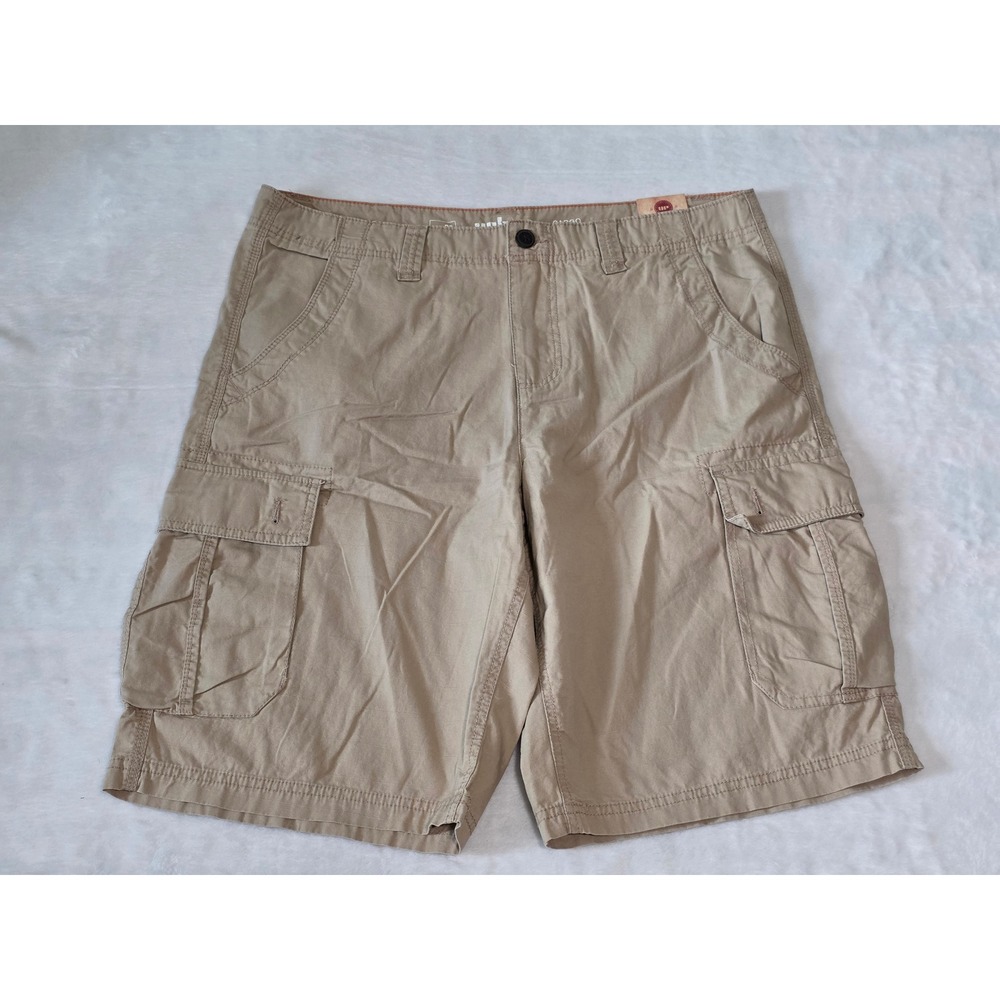 Urban Pipeline Mens Khaki Ripstop Cargo Shorts Classic Length Tan Size 36 NWT